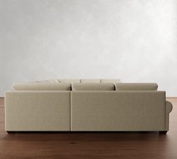 Big Sur Roll Arm Deep Seat Leather U-Shaped Sectional (157&quot;&ndash;190&quot;)