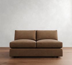 Build Your Own Carmel Wide Arm Leather Sectional