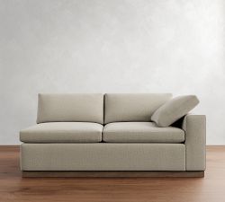 Build Your Own Dream Wide Arm Wood Base Sectional