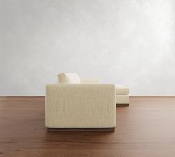 Carmel Slim Arm Wood Base Chaise Sectional (107&quot;&ndash;129&quot;)
