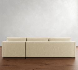 Carmel Slim Arm Wood Base Chaise Sectional (107&quot;&ndash;129&quot;)