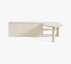 Cayman Peninsula Desk with Low Bookcase Suite (108&quot; x 66&quot;)