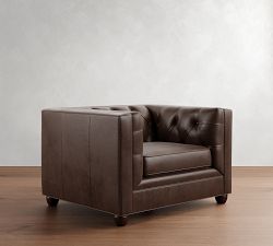 Chesterfield Square Arm Leather Chair