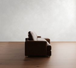 Canyon Square Arm Leather Chaise Sectional (118&quot;&ndash;163&quot;)