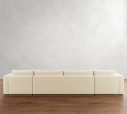 Carmel Wide Arm Wood Base Double Chaise Sectional (144&quot;&ndash;176&quot;)