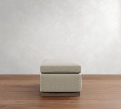 Dream Wide Arm Wood Base Ottoman