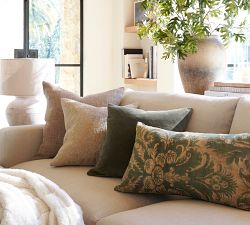 Damask Printed Lumbar Pillow