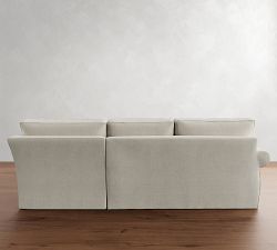 Pearce Roll Arm Slipcovered Return Bumper Sectional (114&quot;&ndash;144&quot;)