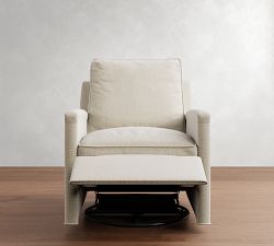 Tyler Square Arm Manual &amp; Power Swivel Glider Recliner