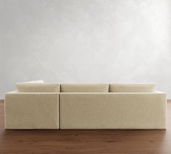 Carmel Slim Arm Slipcovered Return Bumper Sectional (110&quot;&ndash;122&quot;)