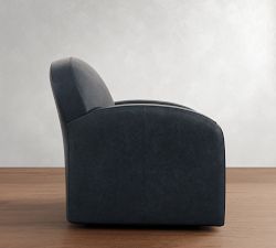Farmhouse Leather Swivel Chair