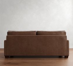 PB Comfort Square Arm Leather Sofa (62&quot;&ndash;88&quot;)