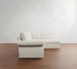 Pearce Roll Arm Slipcovered Return Bumper Sectional (114&quot;&ndash;144&quot;)