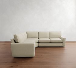 Pearce Square Arm 3-Piece L-Shaped Wedge Sleeper Sectional (121&quot;)