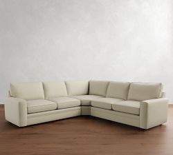 Pearce Square Arm 3-Piece L-Shaped Wedge Sleeper Sectional (121&quot;)