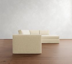 Carmel Slim Arm Slipcovered Return Bumper Sectional (110&quot;&ndash;122&quot;)
