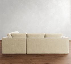 Carmel Wide Arm Slipcovered 3-Piece Sectional (113&quot;)