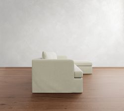 Serene Slipcovered Chaise Sectional (114&quot;&ndash;136&quot;)