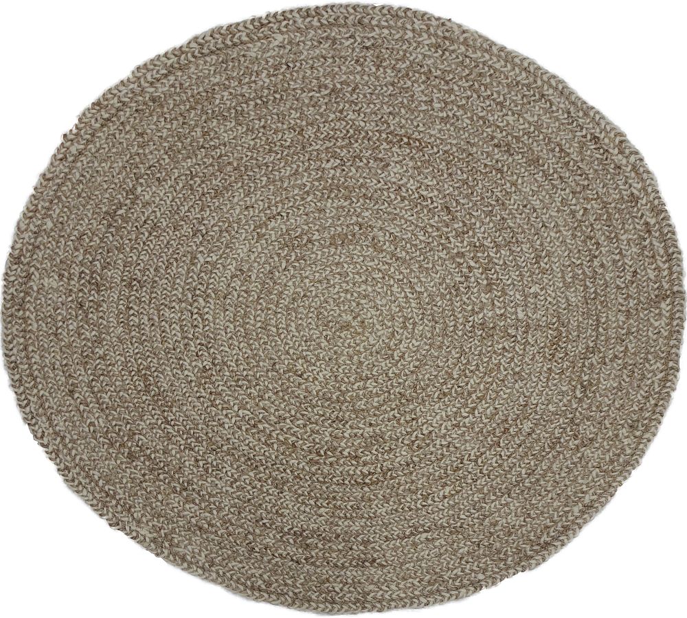 Open Box: Chunky Wool Jute Rug, 6' Round - Natural