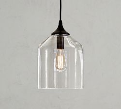 Open Box: City Glass Pendant, 9.5" - Bronze