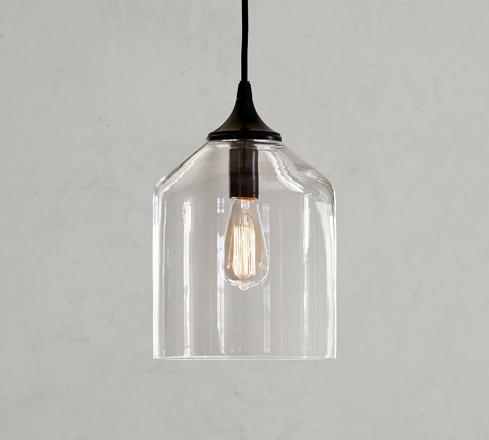 Open Box: City Glass Pendant, 9.5" - Bronze