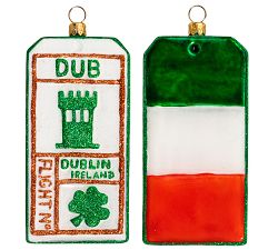 Handmade Heirloom Destination Luggage Tag Ornaments