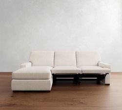 Turner Square Arm Power Reclining Chaise Sectional (105&quot;&ndash;117&quot;)
