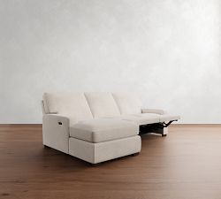 Turner Square Arm Power Reclining Chaise Sectional (105&quot;&ndash;117&quot;)