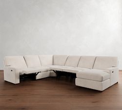 Turner Square Arm Power Reclining L-Shaped Chaise Sectional - Storage Available (146&quot;&ndash;158&quot;)