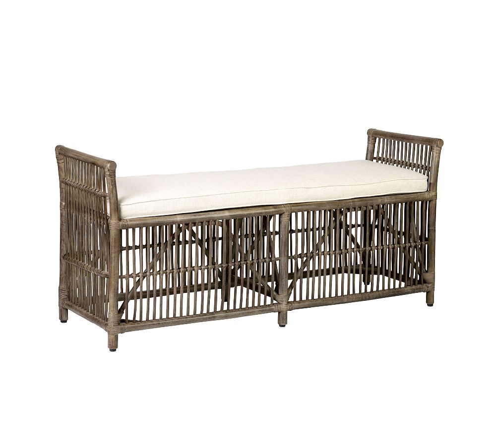 Rattan Backless Bench