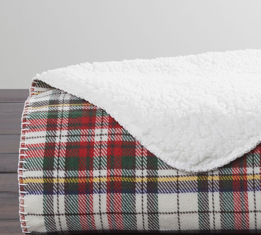 Denver Plaid Sherpa Oversized Throw