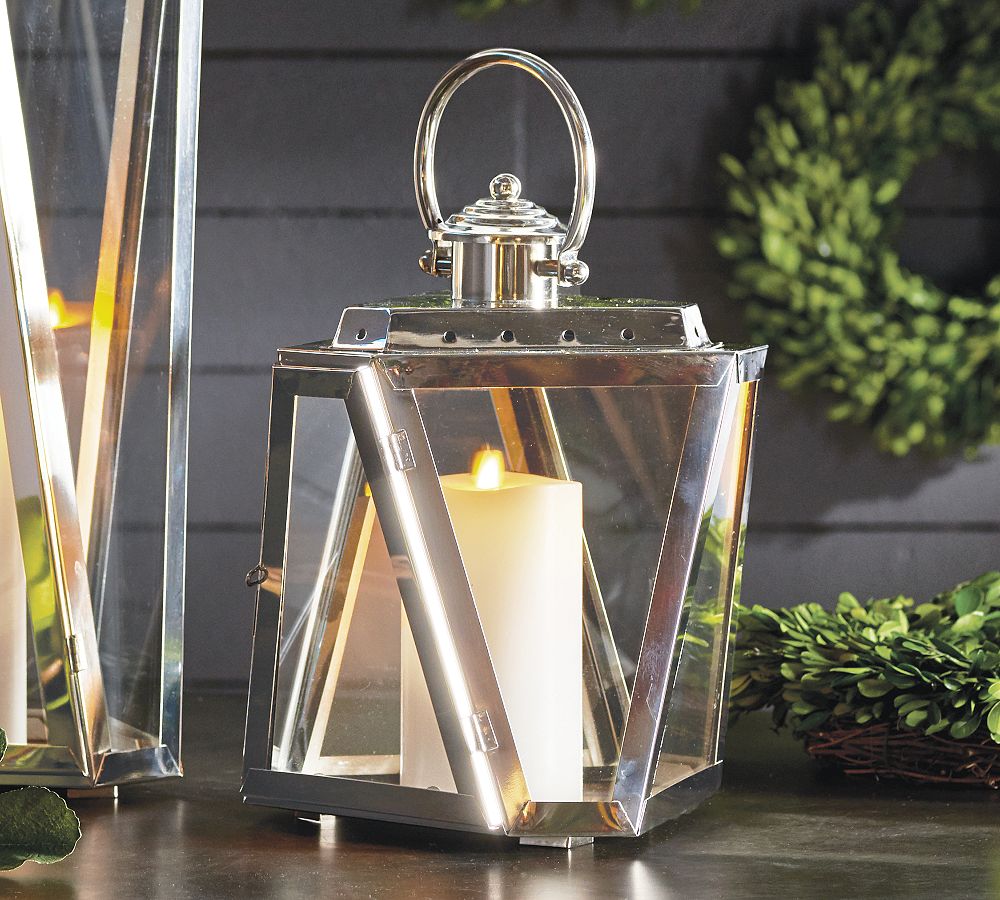 Angular Stainless Steel&#160;Outdoor Lantern