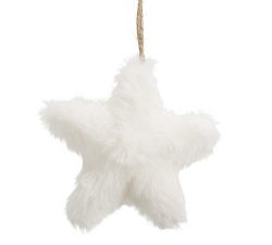 Fuzzy Faux Fur Star Ornament