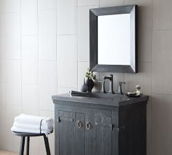 Maden Concrete Rectangular Mirror - Pearl