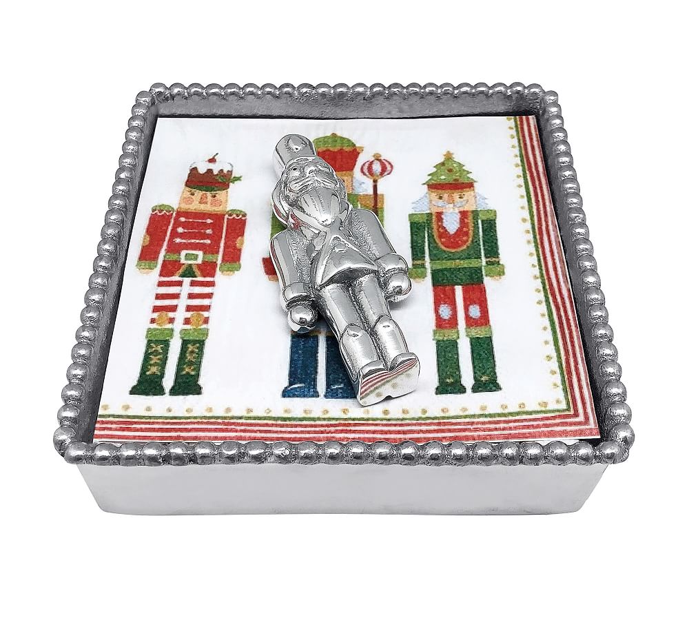 Nutcracker Handcrafted Recycled Napkin Holder with Napkins