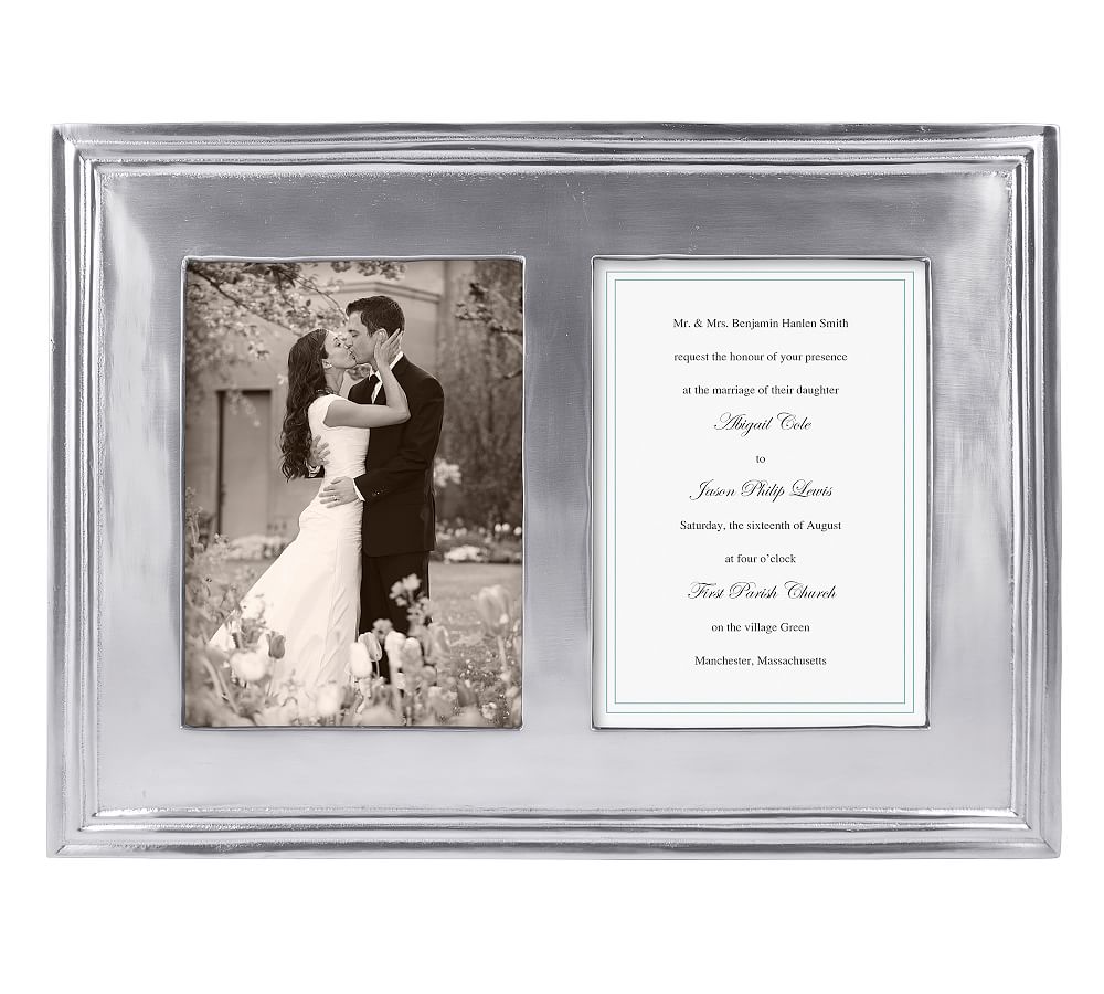 Classic Metal Double Picture Frame -  5&quot; x 7&quot;