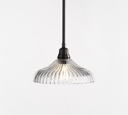Rod Pendant - Fluted Glass (12&quot;)