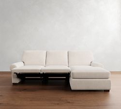 Turner Roll Arm Power Reclining Chaise Sectional (105&quot;&ndash;117&quot;)