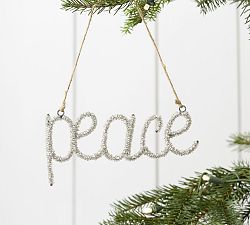 Beaded Peace Ornament