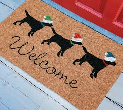 Christmas Dogs Welcome Doormat