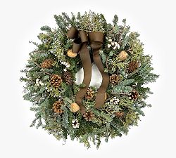 Fresh Juniper, Pinecone &amp; Tallow Berry Wreath - 20&quot;