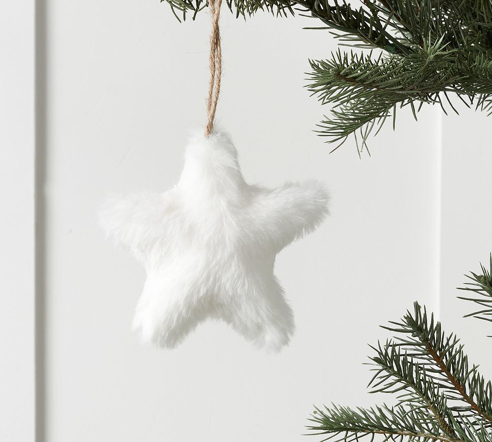 Fuzzy Faux Fur Star Ornament