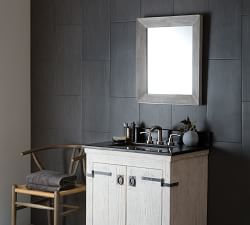 Maden Concrete Rectangular Mirror - Pearl