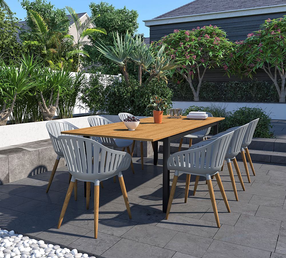 Santa Ana 9-Piece Rectangular Dining Table with Sinclair Dining Armchair Set