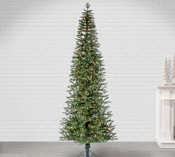 Lit Narrow Jackson Pine Faux Christmas Trees&#8203;