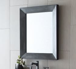 Maden Concrete Rectangular Mirror - Pearl