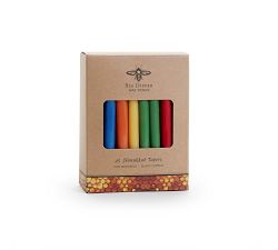 Handcrafted Beeswax Menorah Tapers, Set of 45