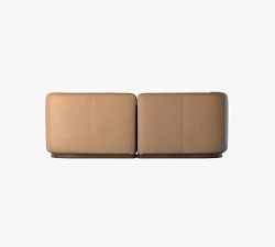 Mila Leather Square Arm Modular Sofa