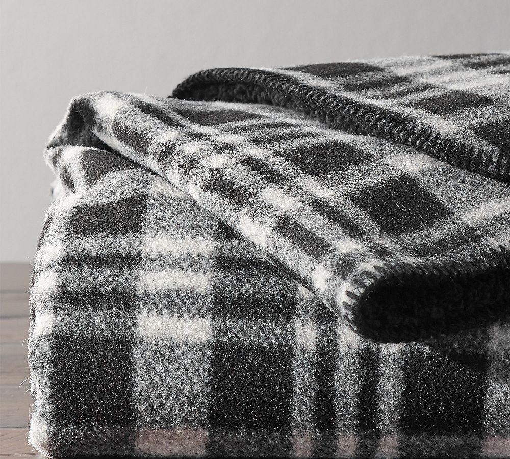 Wallace Plaid Sherpa Back Throw