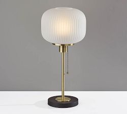 Nausica Ribbed Glass Table Lamp (14&quot;)